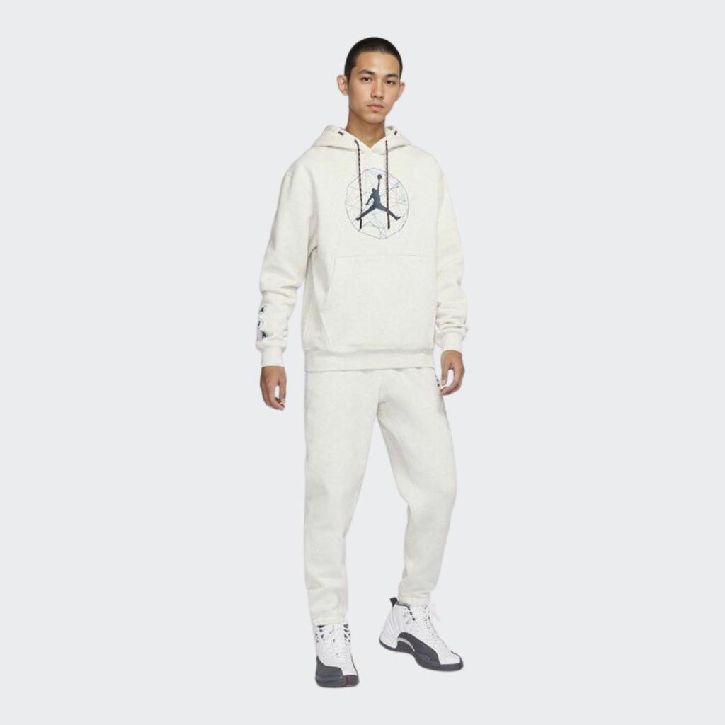 Jordan Unisex Logo Pullover Hoodie Oatmeal DX6595-141