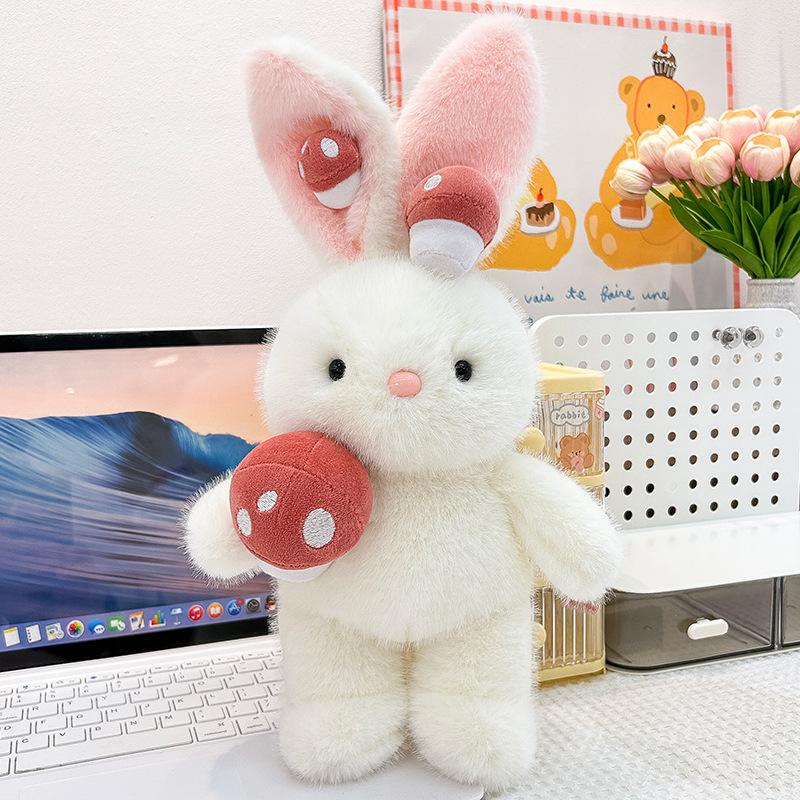 New Cute Mushroom Rabbit Plush Toy Rabbit Takes Mushrooms To Sleep with Doll Doll To Soothe the Doll Child's Birthday