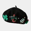 LDSLYJR Autumn Winter Cotton Cartoon Warm Beret Painter Hat Octagonal Hat Women and Girl 02