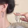 S925 Silver Needle Exaggerated Simple Hoop Earrings: Luxurious, High-End European & American Style for Women