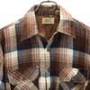 Sears 70s 80s Made In Korea Acrylic Vintage Check Pattern Long Sleeve Flannel Shirt Men's Used