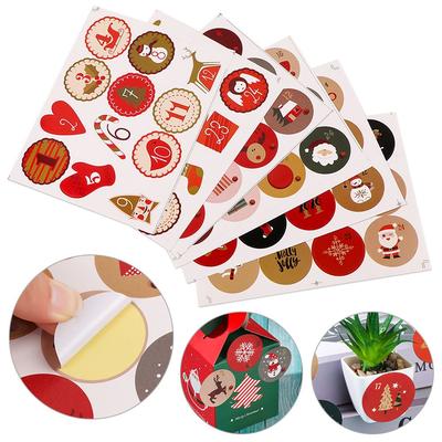 Deko-Anhänger Verpackung Weihnachtspapier Aufkleber Nummern-Aufkleber Adventskalender Klebeetikett