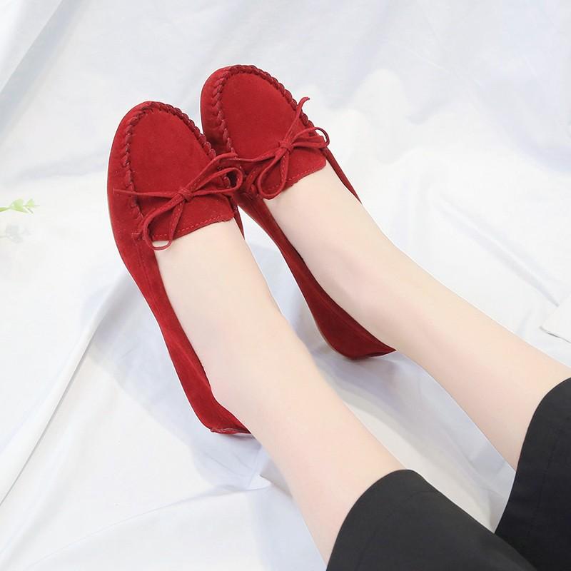 2025 European New Outer Wear Shallow Bow Casual Shoes 35-43 Foreign Trade Large Size Women's Shoes