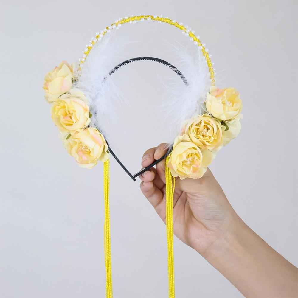 

Bead Tassel Hair Hoop Seven Fairy Hanfu Hair Accessories Fashion Flower Headband Cute Headdress Style 3
