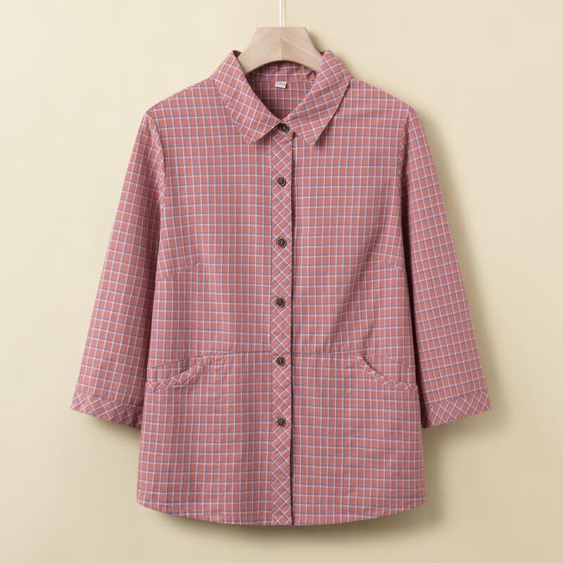 YUZHAOLIN Women's 100% Cotton Plaid Shirt