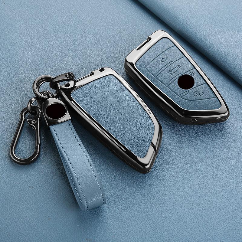 Zinc Alloy Car Key Cover For Bmw X1 X3 X4 X5 X6 X7 1 3 5 6 7 Series G20 G30 G11 F15 F16 G01 G02 F48 Key Chain Accessories