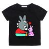 Lane Trotro 100%Cotton Cartoon T-shirts Children Boysgirls Short Sleeve Breathable Kawaii Kids High Quality O-neck Tshirts Tee