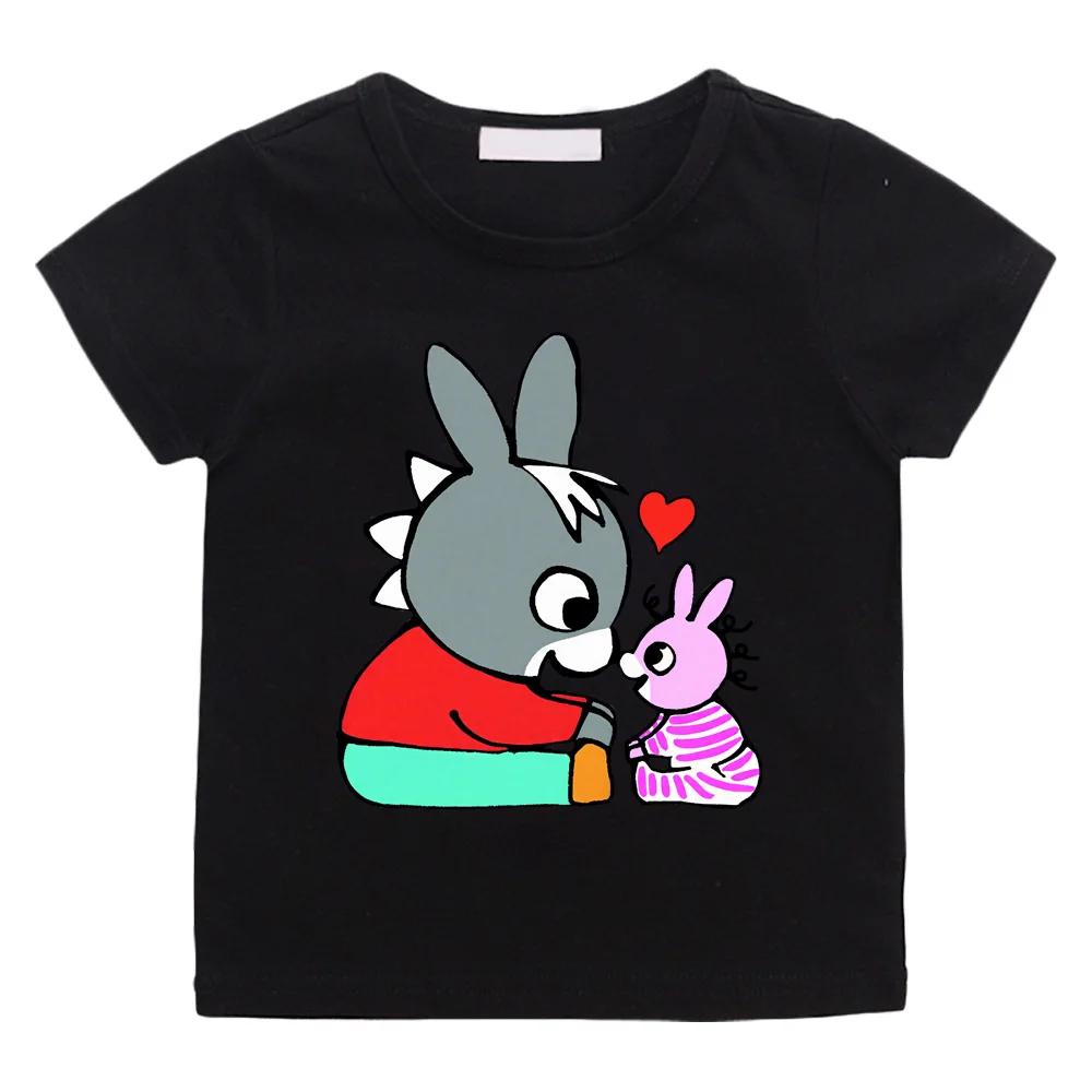 Lane Trotro 100%Cotton Cartoon T-shirts Children Boysgirls Short Sleeve Breathable Kawaii Kids High Quality O-neck Tshirts Tee