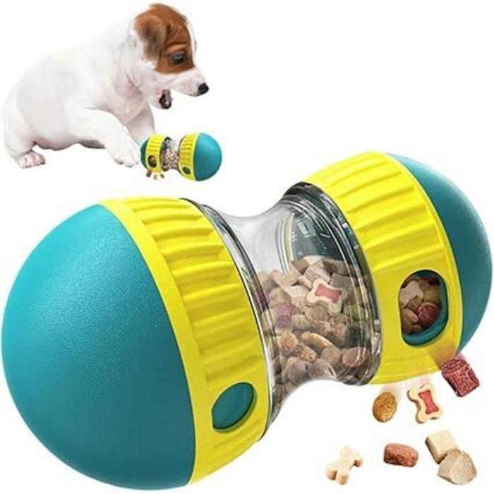 Jouet Interactif Chien Distributeur Friandises/Croquettes, boule nourriture intelligence tout chien .