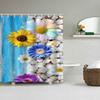 Sunflower Bathroom  Shower Curtain Colored Wood P Waterproof Fabric Bathroom Curtain With 12 Hooks Sunflower Home Deco Free Ship