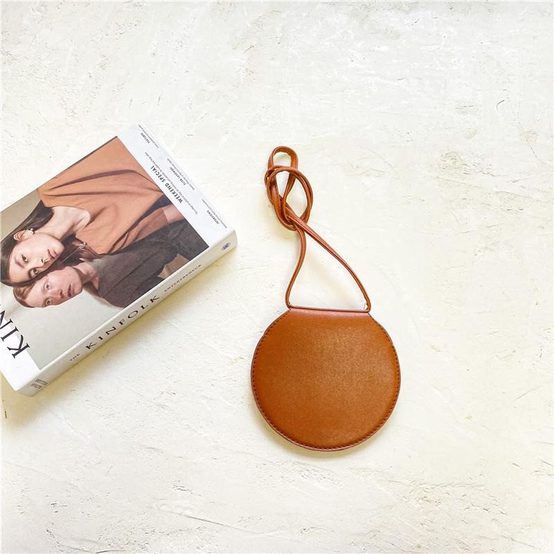 

Стильная ретро мини-сумка через плечо для детей, однотонная, прочная, из ПУ-кожи коричневый