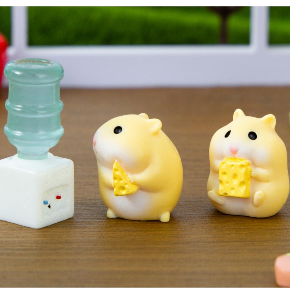 Dekoracyjne Rzemiosła dla Chomika Wysokiej Jakości Kreskówkowy Ozdoba Chomika Mikro Krajobraz Dekoracja Kompaktowe Żywiczne Ozdoby Chomika Do Doniczki