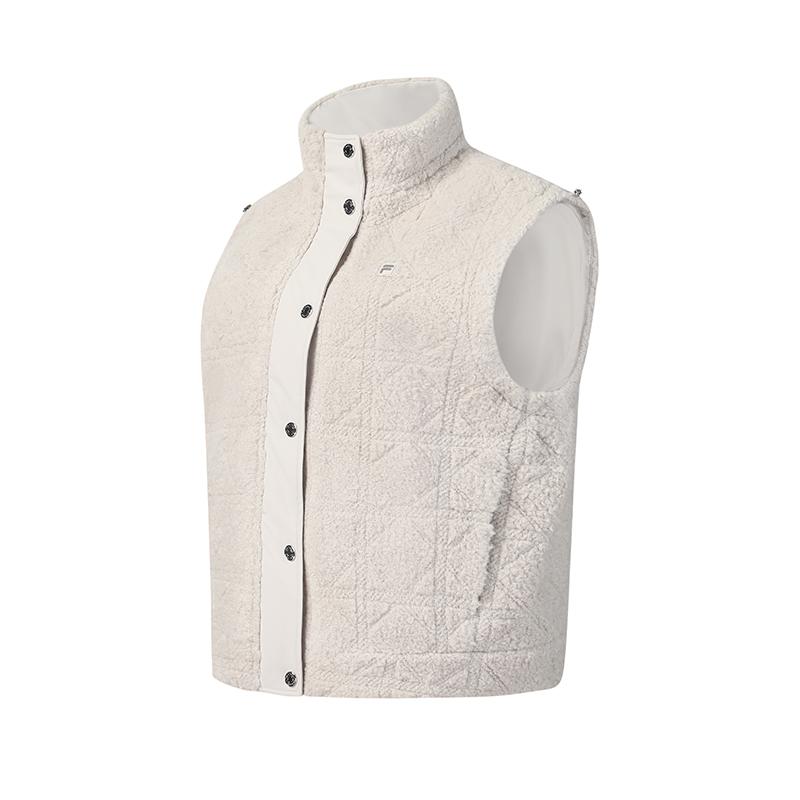 

FILA Golf Series Fashion Classic Simple Casual Sports Warm Versatile Lamb Fleece Vest Women vest Cloud-Gray A11W615901FGY XL