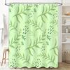 Modern Green Leaf Shower Curtain Bathroom Decor for Girls Kids Bathrooms Waterproof Fabric with Hooks Set Perfect Gift Present M