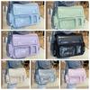 Transparent Convertible Ita Backpack PVC Solid Color Kawaii Uniform Bag Ita Waterproof PU Leather Clear Window Plushie Bag