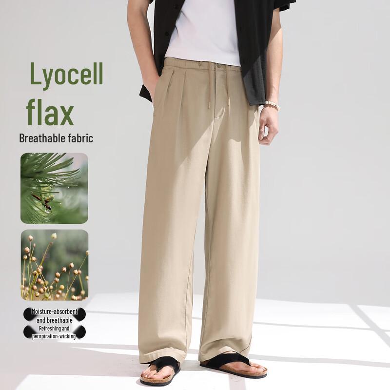 Firstview Men s Cotton-Linen Blend Casual Trousers FX1116 L хаки