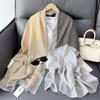 Star Cotton and Linen Scarf Women's Office Air Conditioner Shawl Niche Many Use Warm Outside with Sweet Silk Scarf Scarf