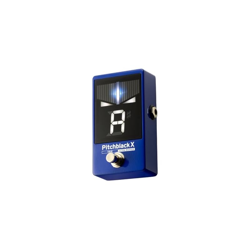 KORG Pitchblack X Pedal Tuner for Guitar/Bass, ±0.1 Cent High Accuracy, Ultra Buffer, True Bypass, DC Out, Strobe Tuning, Blue (PITCHBLACK PB-X BL)