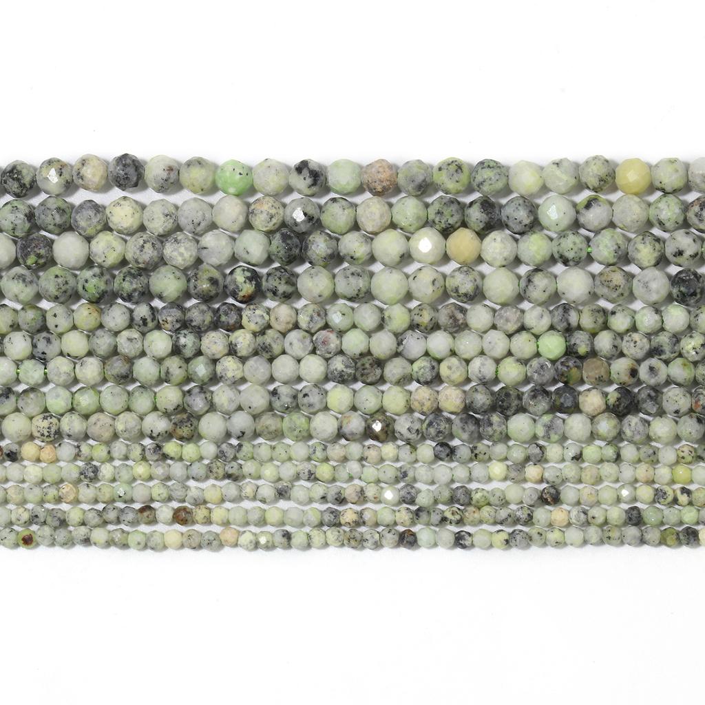 2 3 4mm Natural Faceted Citrine Opal Jade Onyx Gem Stone Beads Round Mineral Beads For Jewelry Making DIY Bracelet Accessories