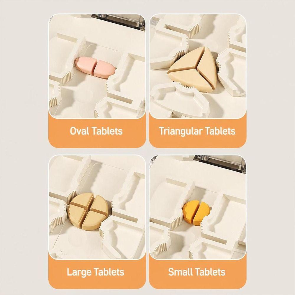Feuchtigkeitsgeschützte Pillenteiler-Aufbewahrungsbox Staubdichter Pillenteiler zum Zerkleinern für Zuhause & Reisen