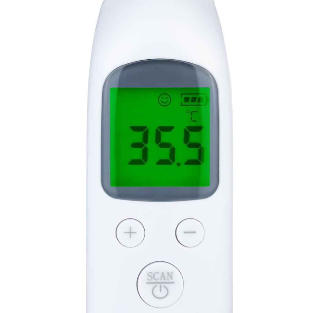 Rosfix Berührungsloses Infrarot-Medizinisches Thermometer – Genaue Körpertemperaturmessung | Bereich 32–42 °C | LCD-Anzeige, 32 Speicher