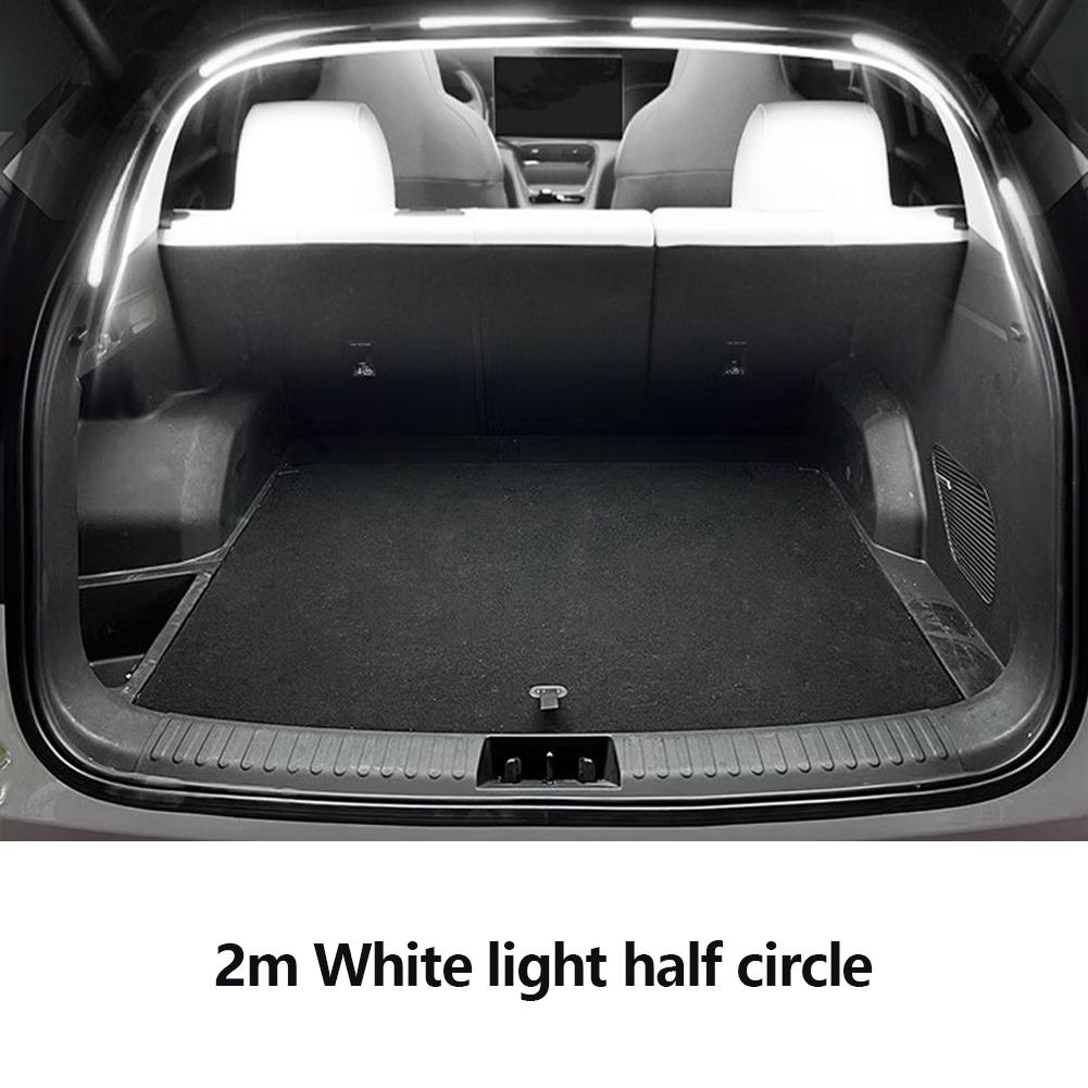 Car High Brightness Trunk Lighting Ambient Light Interior Decoration LED Wiring Free Automatic Sensing Tailgate 2/4M Light Strip 2m White