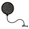 Microphone Pop Filter 360 Degree Adjustable Versatile Sturdy Dual Layered Wind Pop Screen Shield with Gooseneck Stand