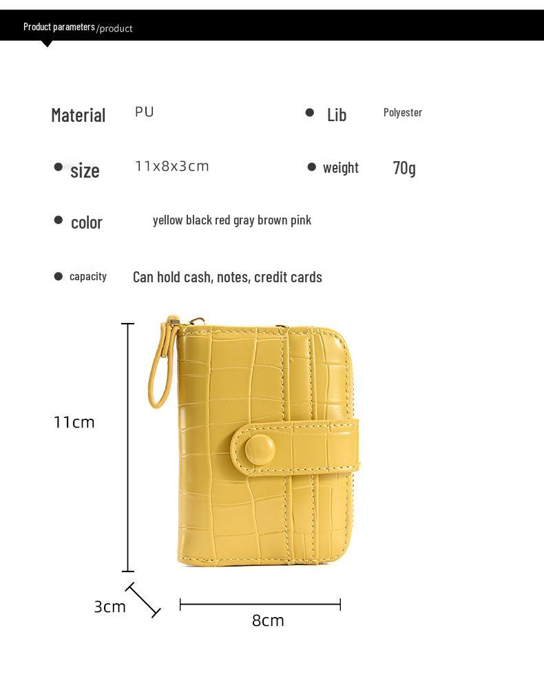 2024 Women's Crocodile Pattern Card Holder: Compact Accordion Wallet with Multi-Card Slots and Zipper
