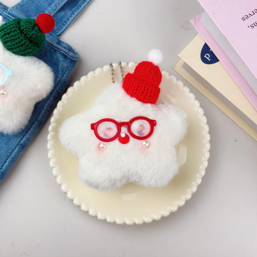 Star Squeaky Toy Pendant: Cute Plush Doll Keyring Ornament, Perfect for Gifts and Street Stall Promotions