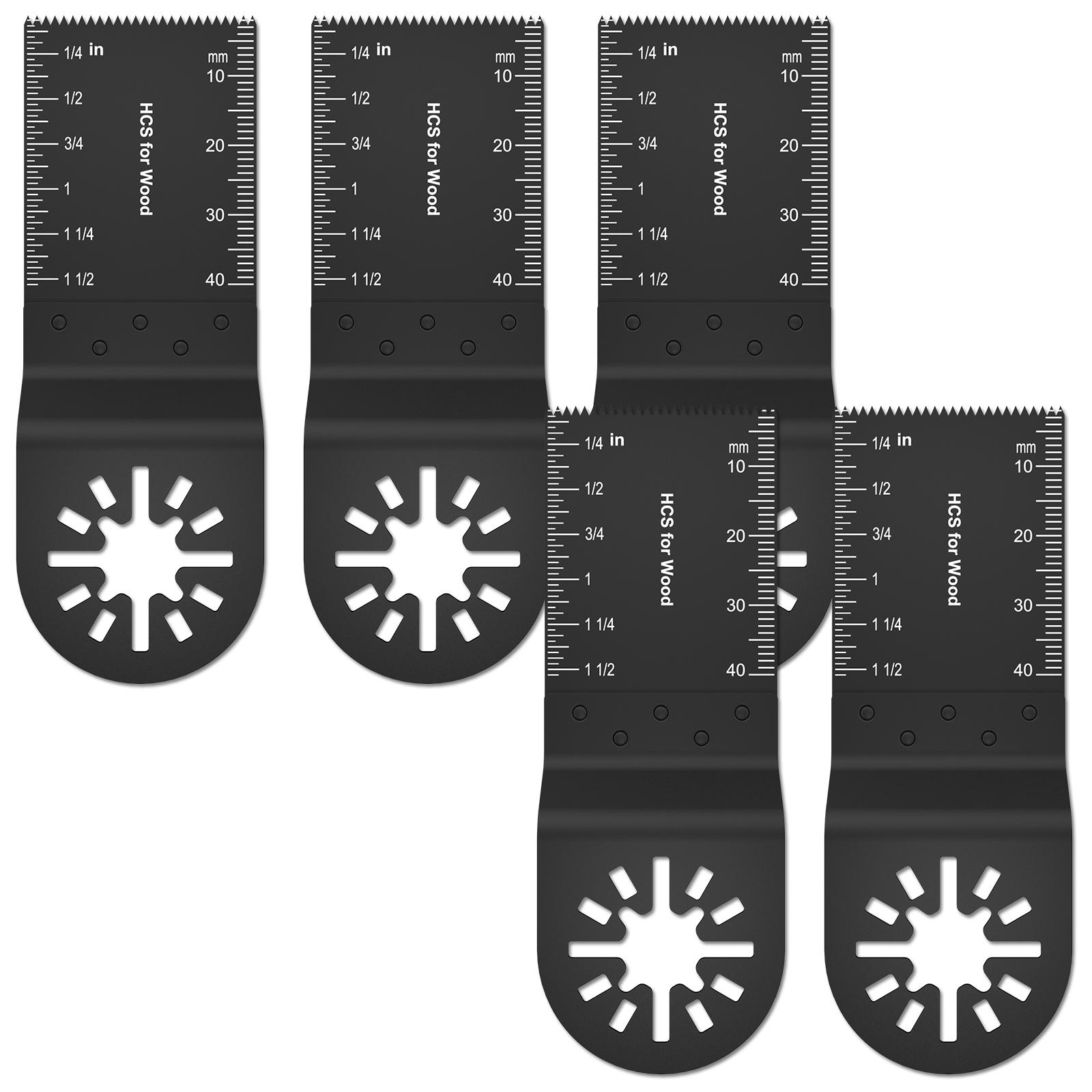 

20/5pcs Oscillating Multi-Tool Blade Bi-Metal Saw Blades Set Professional Wood/Metal Universal Quick Release Multitool Oscillat Multipurpose Cutting