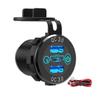 12V-24V 60W Trojitá USB Zásuvka do Autozapalovače PD3.0 & Dvojitá QC3.0 s Dotykovým Spínačem Rychlonabíjecí Adaptér Autobus Přívěs Lodě