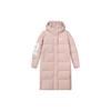 Embroidered Logo Sports Mid-Length Hooded Down Jacket Women Outerwear Light-Plum-Pink F11W149909F-PK