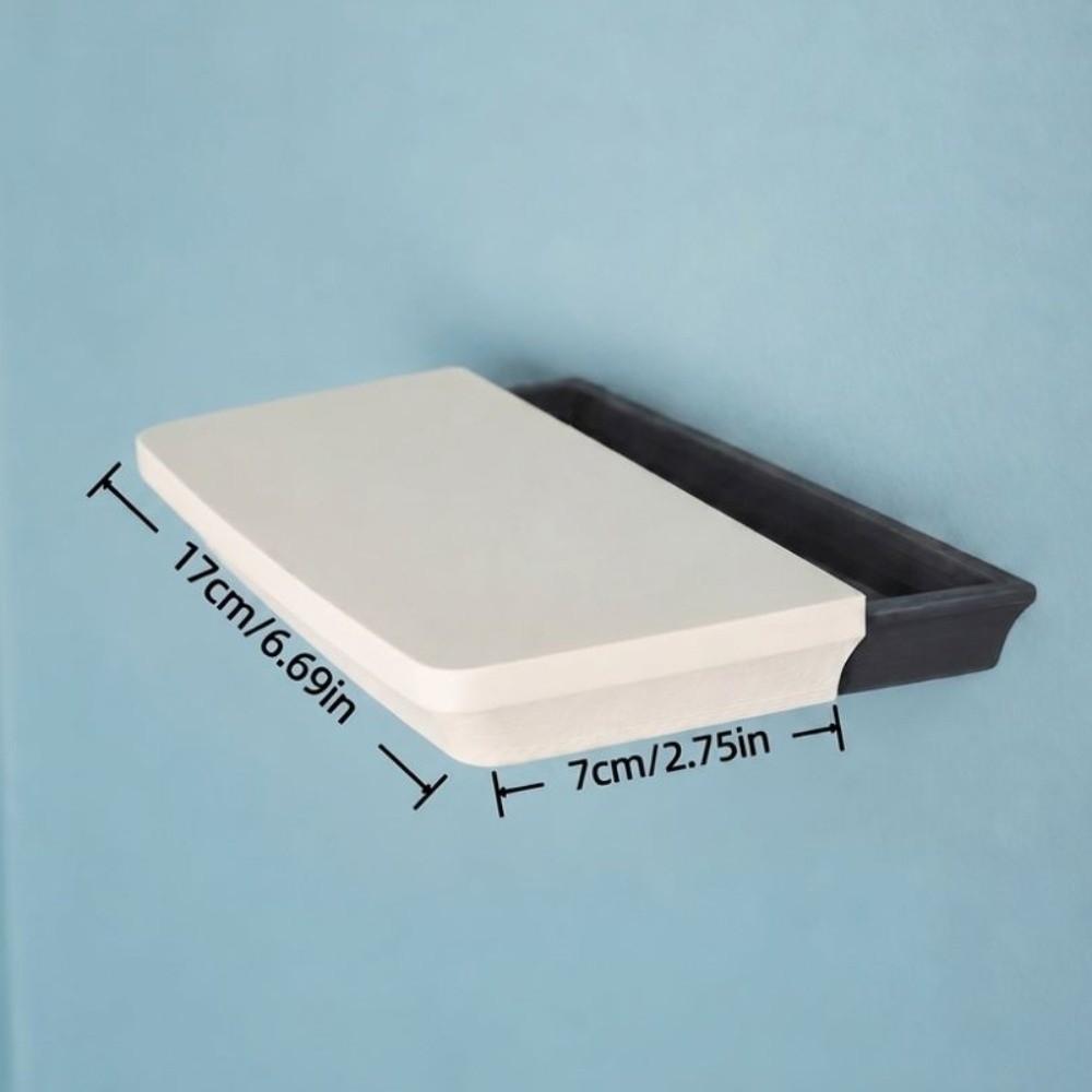 Plastic Floating Wall Mount Shelf Slide Open Display Rack with Drawer Entryway