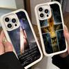 Phone Case for iPhone 17 Air 16E 15 16 Pro Max God Jesus Pray Cross Bible Cover 14 Plus 13 12 Mini Soft Shell Silicone Fundas