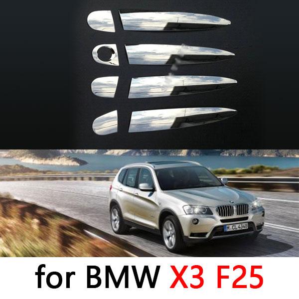 For BMW X1 E84 X3 F25 X5 E70 X5 F15 X6 E71 Accessories Chrome Door Handle Stainless Steel Covers 2011 2012 2013 2014 Car Styling