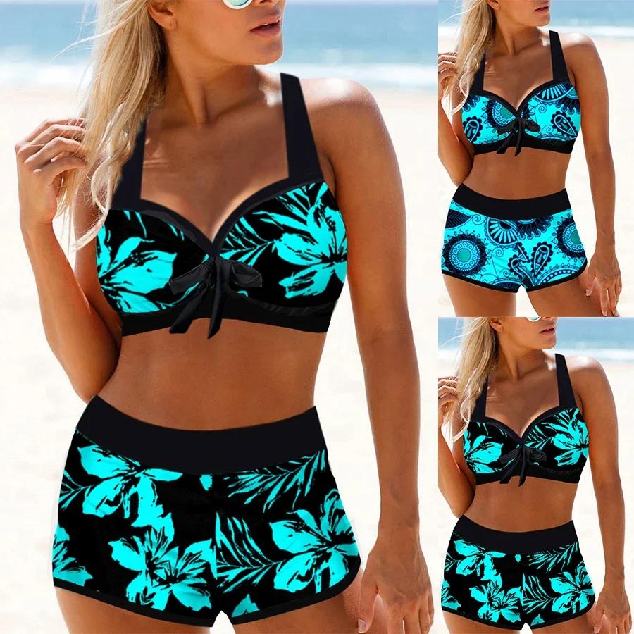 Women's Tank Top, Square Pants, Two-piece Swimsuit, Maple Leaf Print Tank Top, Holiday Beach Jacket S-6XL