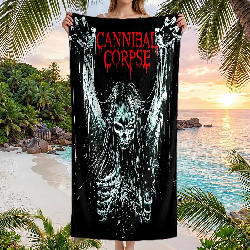 Slasher Prevail Black Metal Fashion Beach Towel: Ideal for Summer Adventures Soft, absorbent and quick drying suitable for swimming and bathing