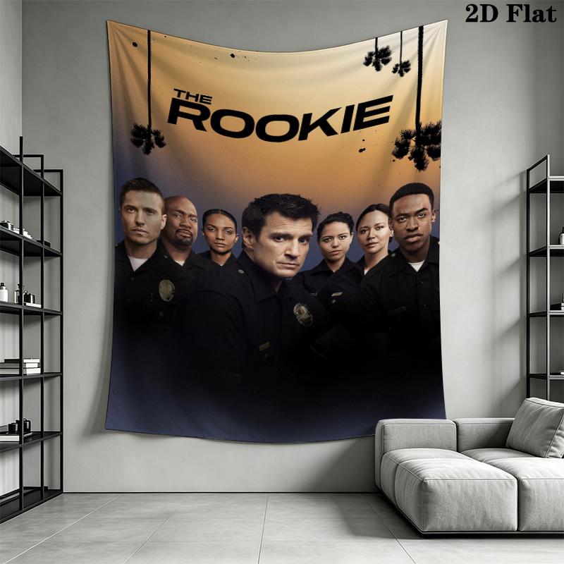 THE ROOKIE Wall Tapestry Aesthetic Wall Hanging Printed Fabric Blanket Decorative Tapestries for Bedroom Living Room Home Decor