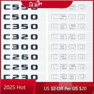 Cflhmg1 2025 Hot 3D Glossy Black Letters C180 C200 C220d C250d C260 C300d 4Matic ABS Emblem for Mercedes Benz W205 Coupe Car Trunk Logo