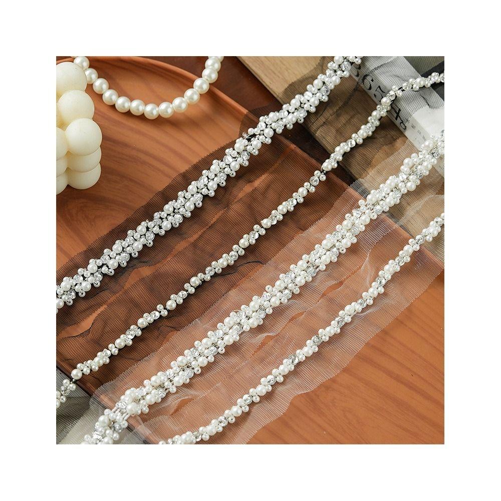 Rhinestone Pearl Beaded Trim Width 3.5/4cm Lace Trim Lace Trim Ribbon DIY Sewing