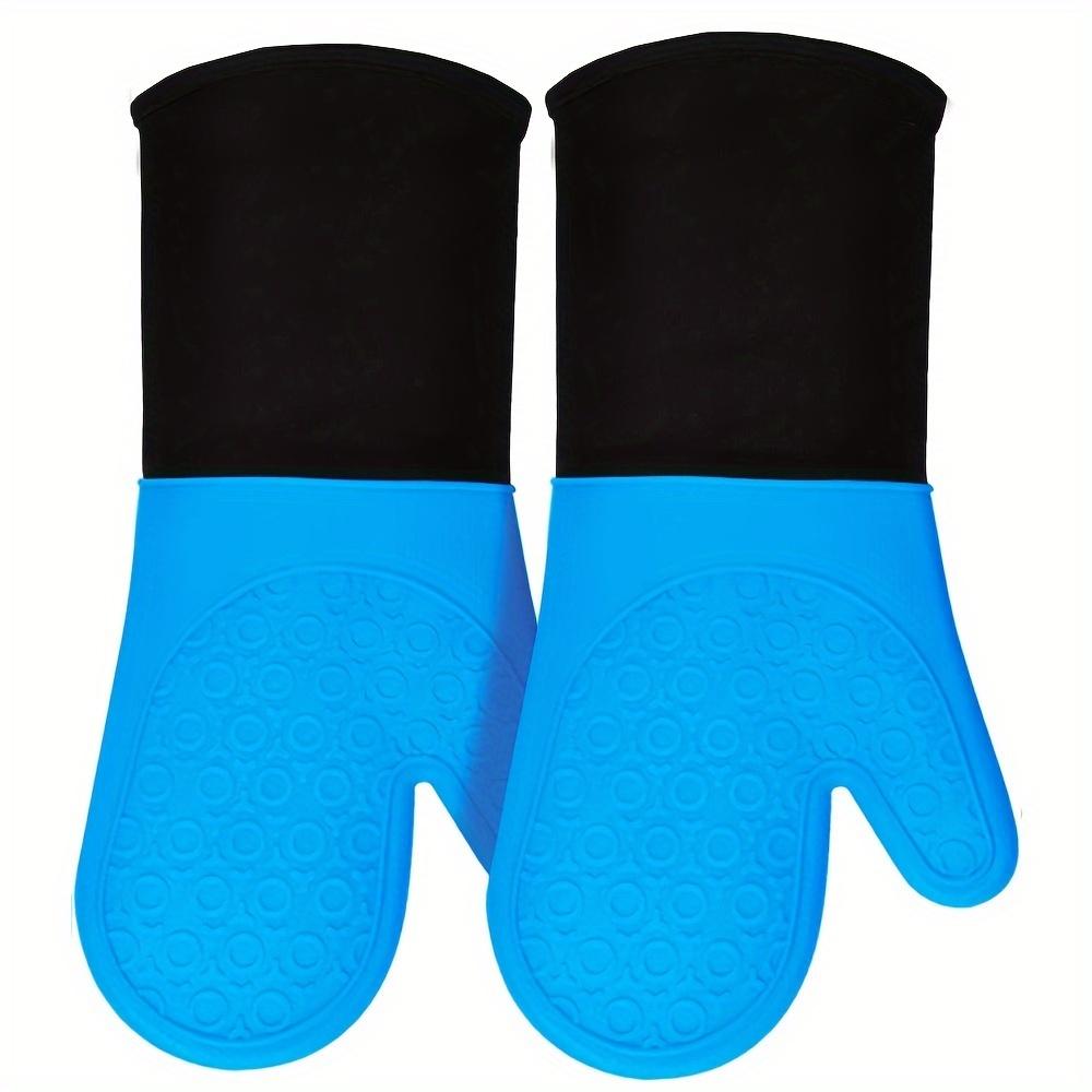 

Extra Long Silicone Oven Mitts Heat Resistant Non-Slip Grip Gloves for BBQ Baking Cooking Grilling Kitchen Use