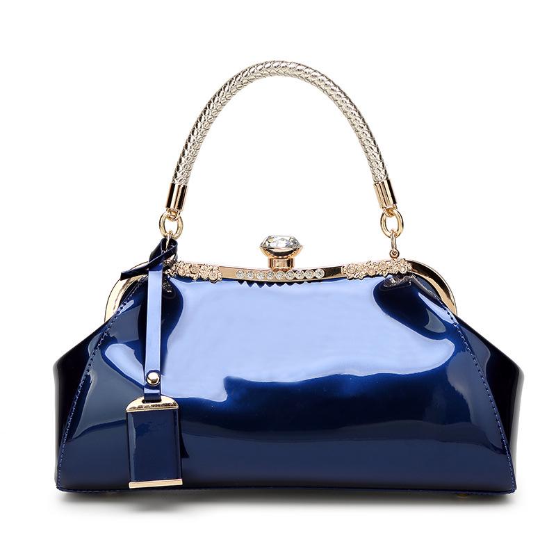

2023 Shiny Patent Leather Women s Handbag - European & American Fashion Trend, Bridal, Evening, Shoulder & Crossbody Bag