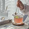 Vertical Lace Transparent Glass Bowl - Decorative Dessert Salad Breakfast Bowl for Syrup Oatmeal - Elegant Dim Sum Serving Dish