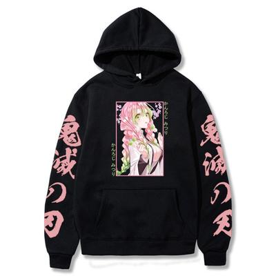 Anime Demon Slayer Kanroji Mitsuri Hoodies Long Sleeve Sweatshirts Y2K Clothes Unisex Japan Manga Graphics Pullover Tops