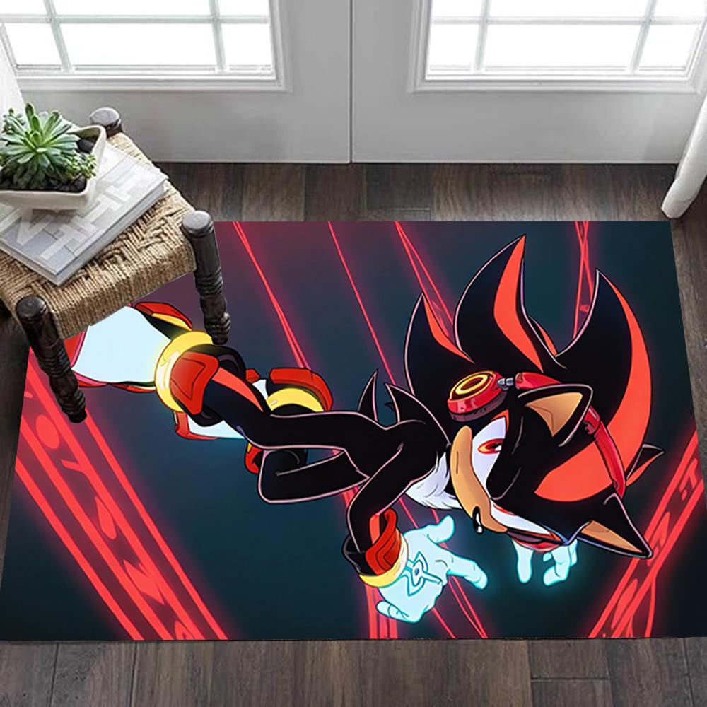 Sonic The Hedgehog Comic Book Decoration,Carpet,Living Room,Bedroom, Non-slip,Square rug