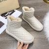 Winter Snow Boots Women's New Versatile Short Boots Flat-bottomed Short Boots Thickened Velvet Thermal Cotton Boots Student Cotton Shoes