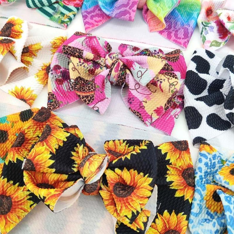 New Baby Headband, Cute Floral Seamless Wide-brimmed Children's Headscarf, Bow Baby Hair Accessories