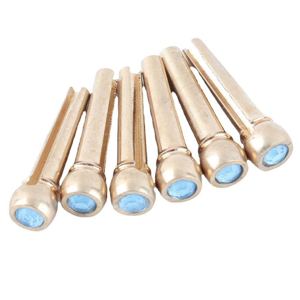6PCS Metal Music Instrument Parts Fixed Cone Guitar Accessories Guitar Bridge Pins Guitar