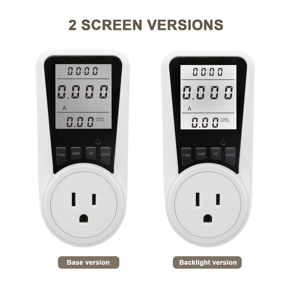 LCD-Display Stromverbrauch Leistungsmesser Steckdose Energie Watt Spannung Ampere Tester Wattzahl KWH