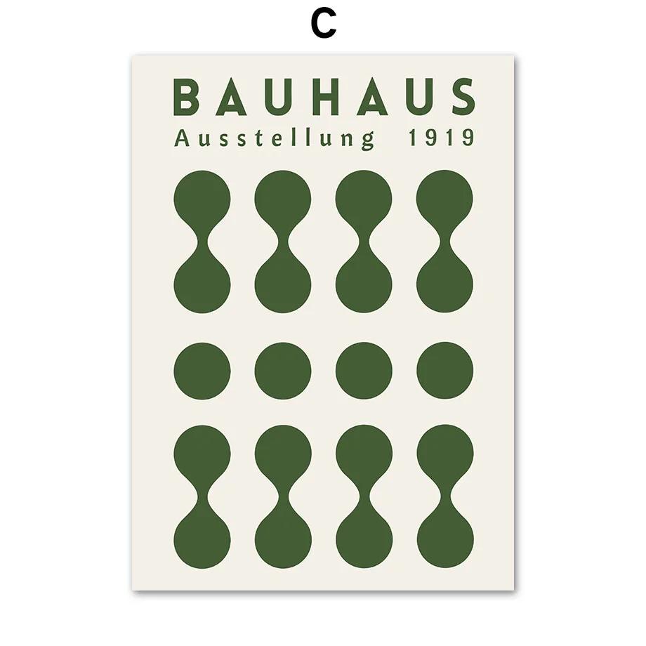 Colorful Bauhaus Exhibition  AbstractPoster Geometry Modern Gallery Wall Art Prints Canvas Painting Pictures Interior Home Decor